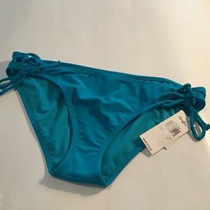 Swimsuit Bottoms Large Blue Side Ties NWT